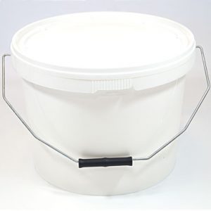 10L White Plastic Buckets With Lid - H&O Plastics