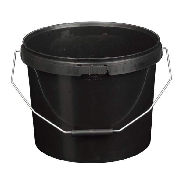 10L Tamper Evident Black Plastic Buckets With Lid