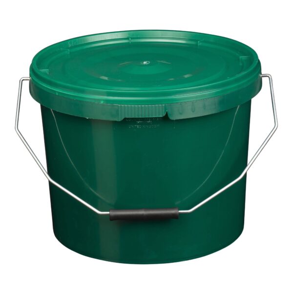 10L Tamper Evident Green Plastic Buckets With Lid