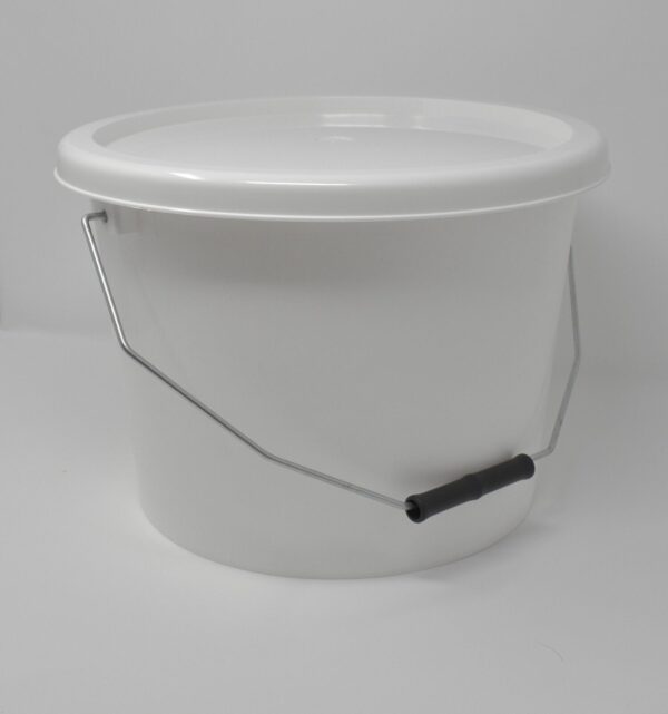 10L White Bucket with Standard Lid