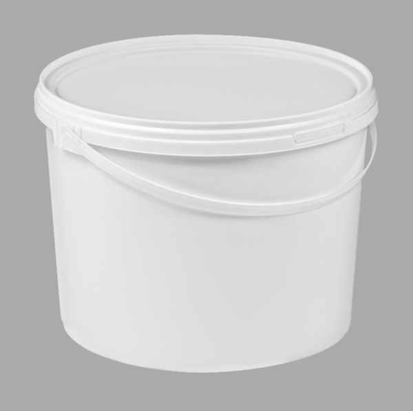 10L Tamper Evident Lightweight White Food Buckets With Lid