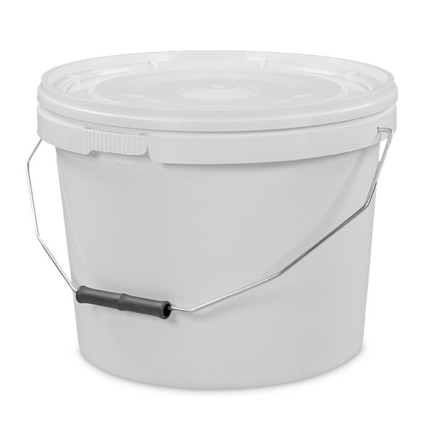 10L Tamper Evident White Plastic Buckets With Lid
