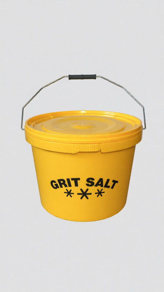 10L Yellow Grit Salt Bucket with Lid