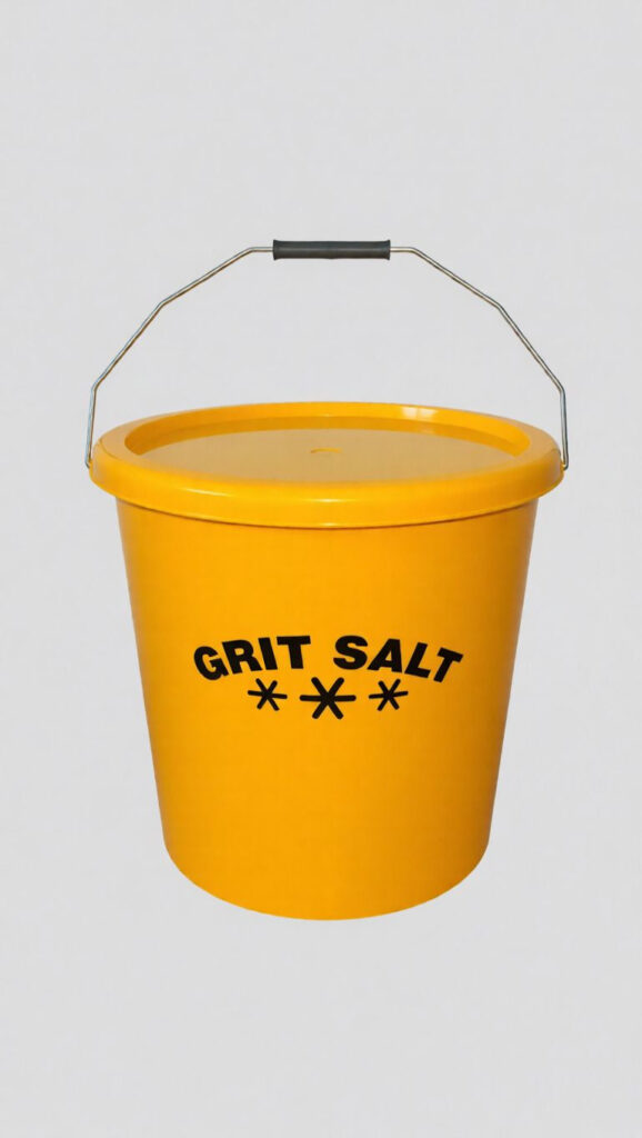 15L Yellow Grit Salt Bucket with Lid