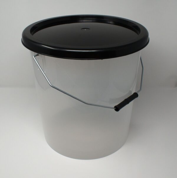 16L Clear Buckets With Black Lid