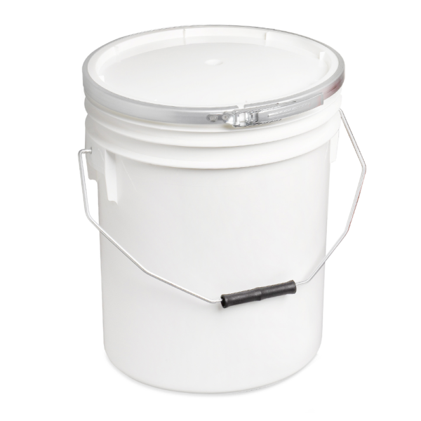 White 16L Paint and Resin Pail (with metal fastener)