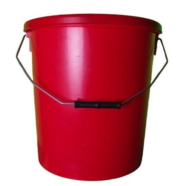 16L Red Plastic Buckets With Lid