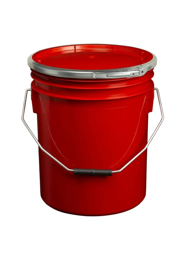 Red 16L Paint and Resin Pail (with metal fastener)