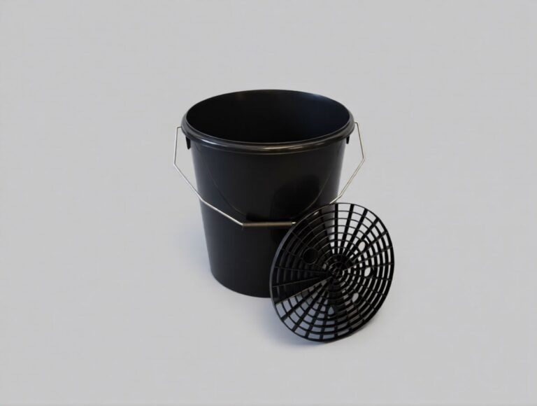 16l Standard Black Car Detailing Bucket with Grit Guard