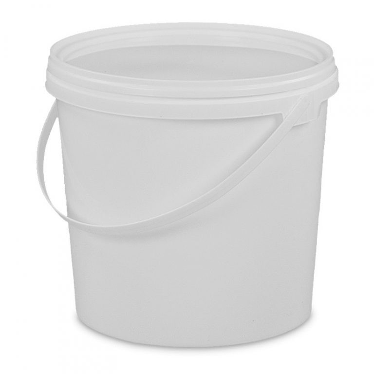 2.5 litre tamper evident white bucket