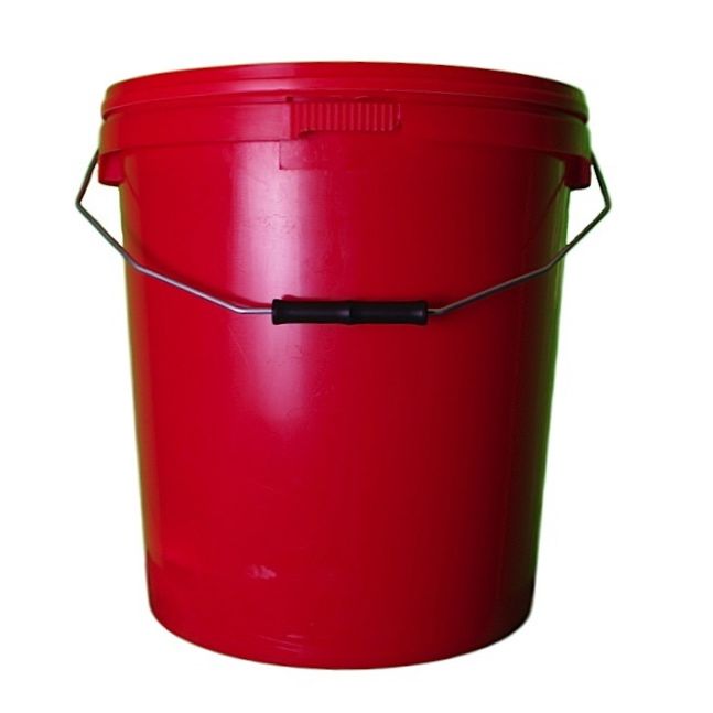 20L Red Tamper Evident Plastic Buckets With Lid H O Plastics