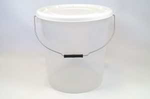 See through plastic bucket