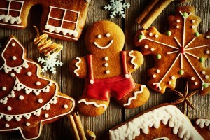 Christmas homemade gingerbread cookies