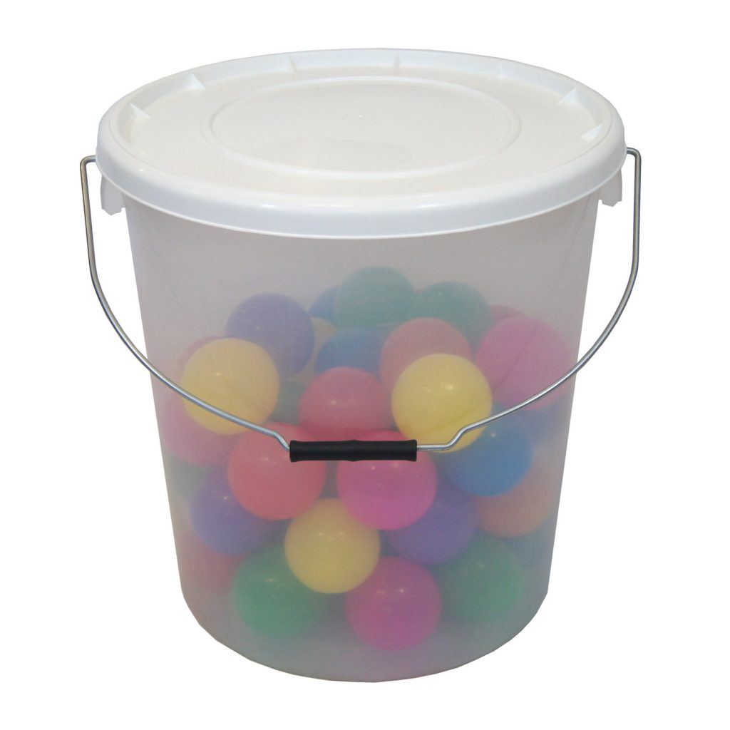 25L Translucent Plastic Buckets With Lid | H&O Plastics