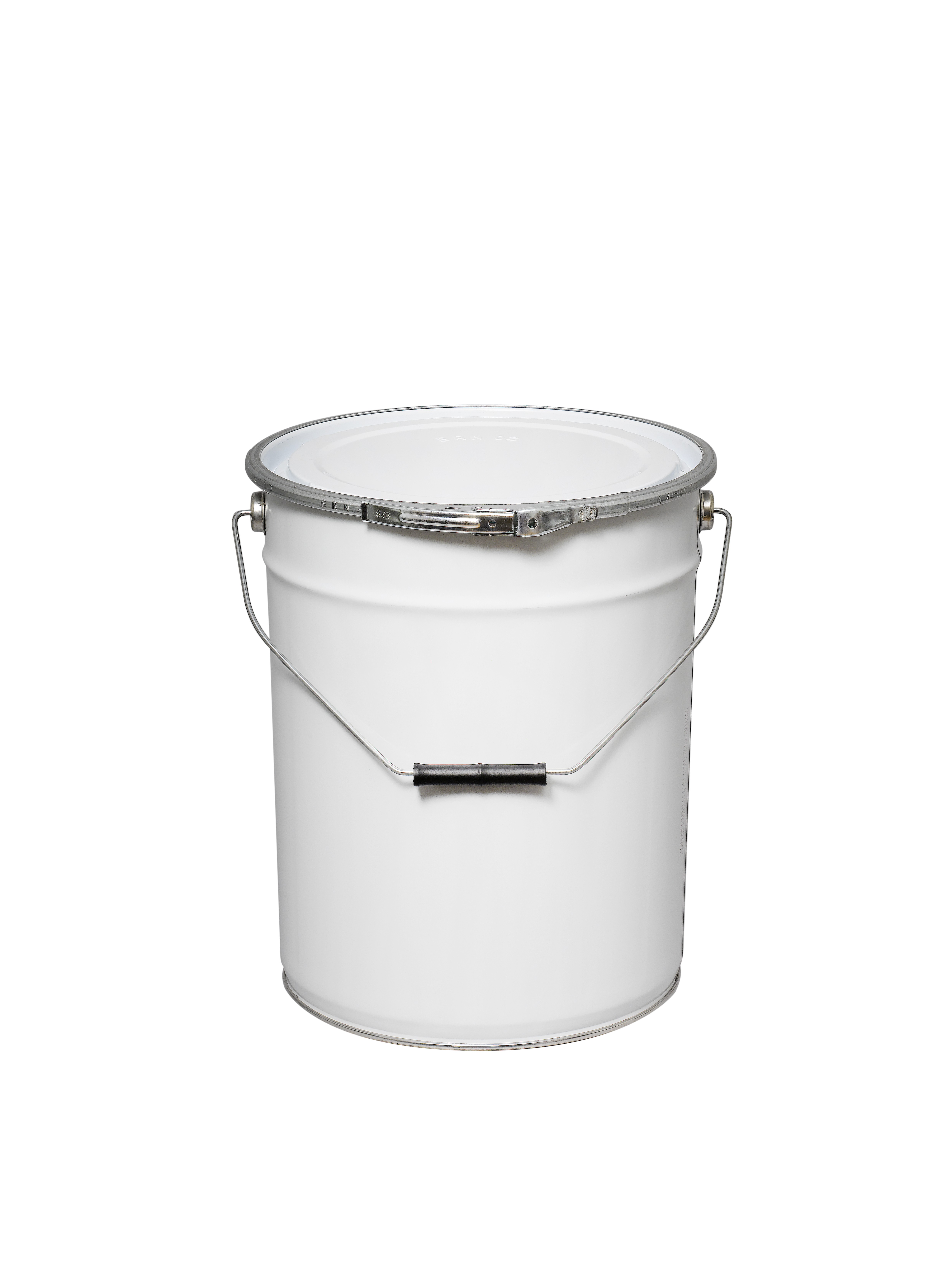 Download White 20l Metal Un Pail With Fastening Ring And Lid H O Plastics