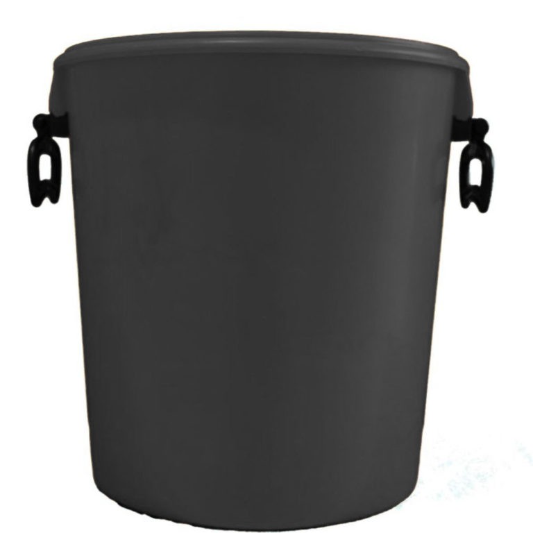 25 litre black container with handles and lid