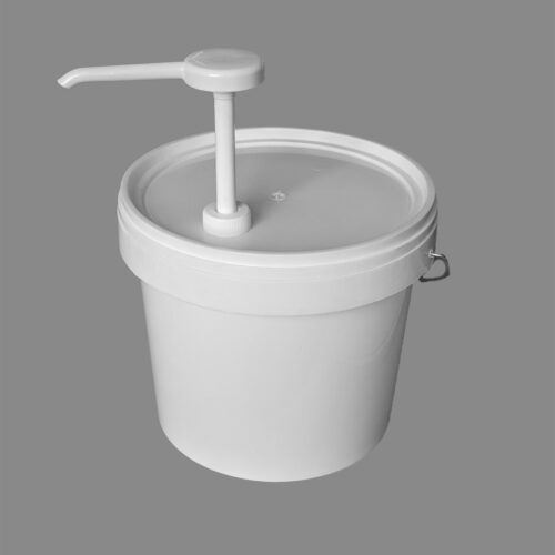 5l White Plastic Bucket with Pelican Pump
