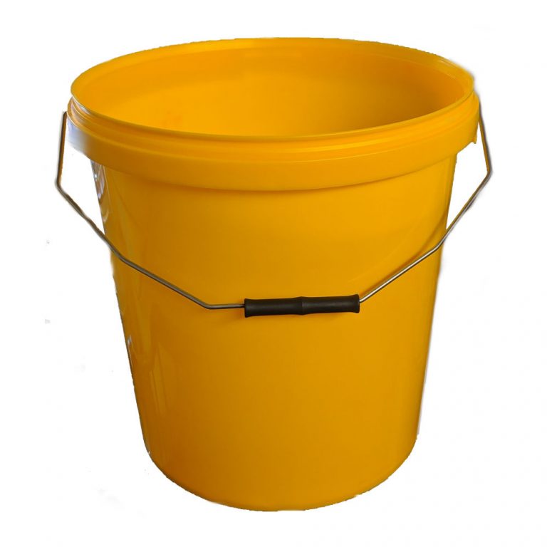 20l Yellow Bucket with handle and lid