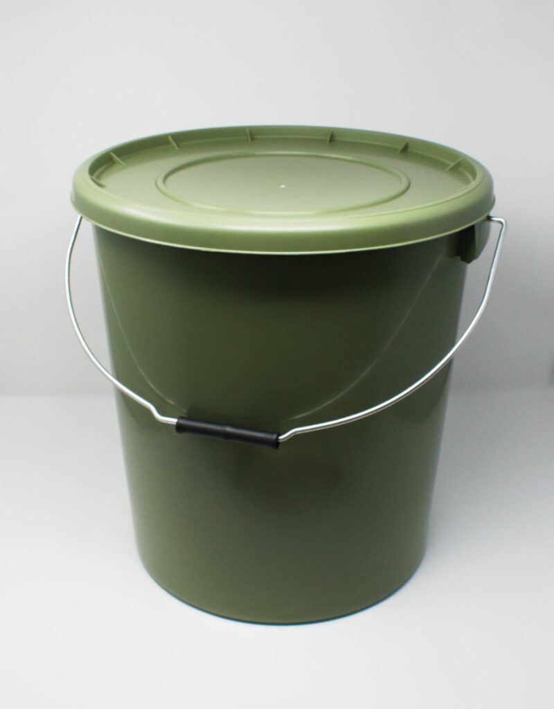 25l Olive Green Fishing Bucket with lid