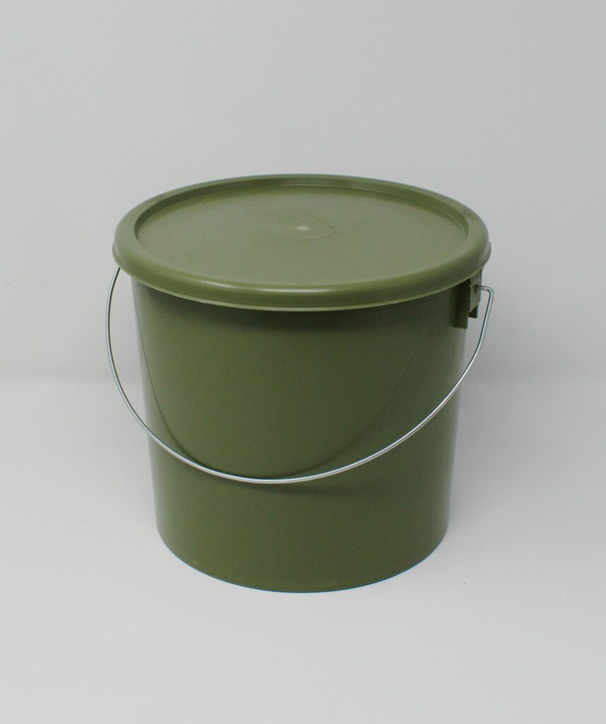 5L Olive Green Fishing Bucket with lid