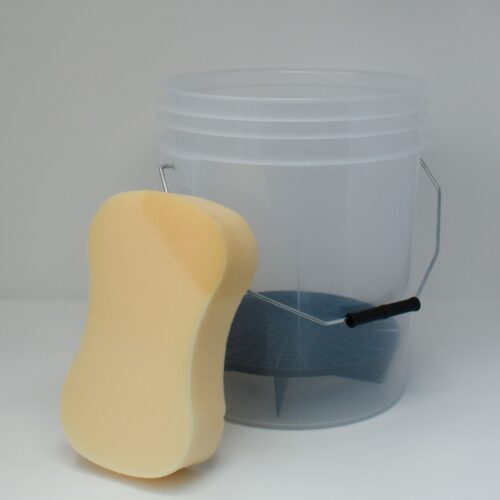 16l heavy duty translucent detailing bucket with sponge