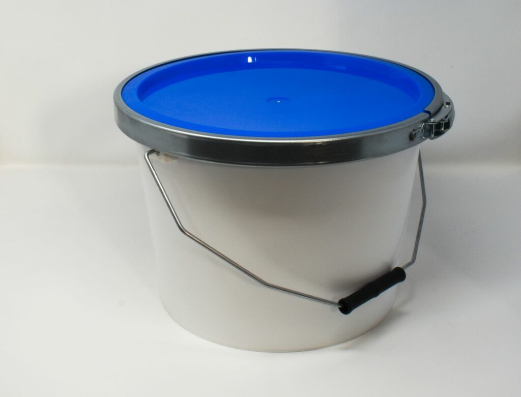 10L White Banded Container with Standard Lid