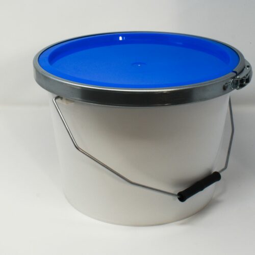 10l White Banded Container with blue lid