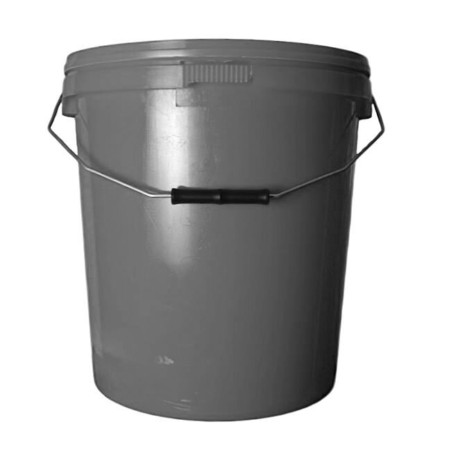 20L Grey Tamper Evident Plastic Buckets With Lid