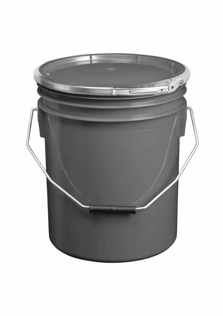 Grey 16L Paint and Resin Pail (with metal fastener)