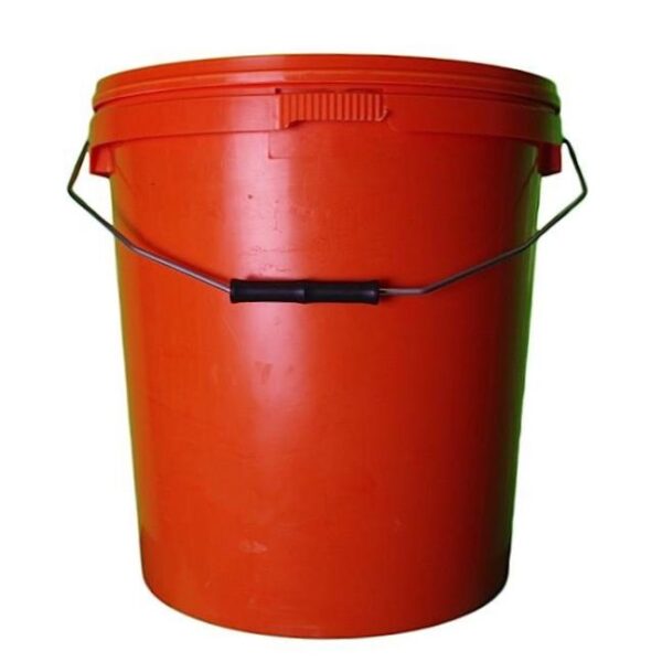 20L Orange Tamper Evident Plastic Buckets With Lid