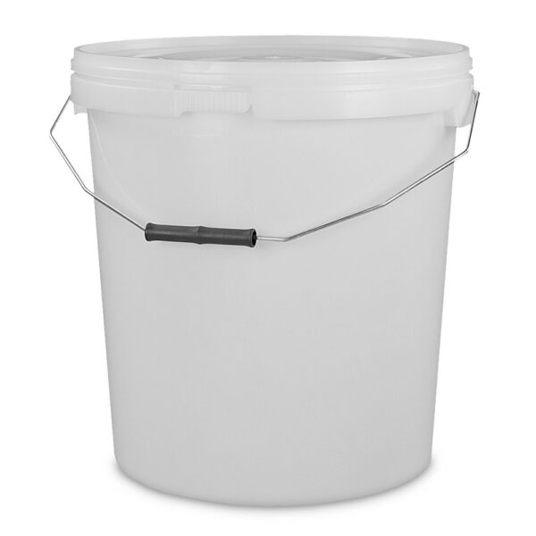 20L White Tamper Evident Plastic Buckets With Lids