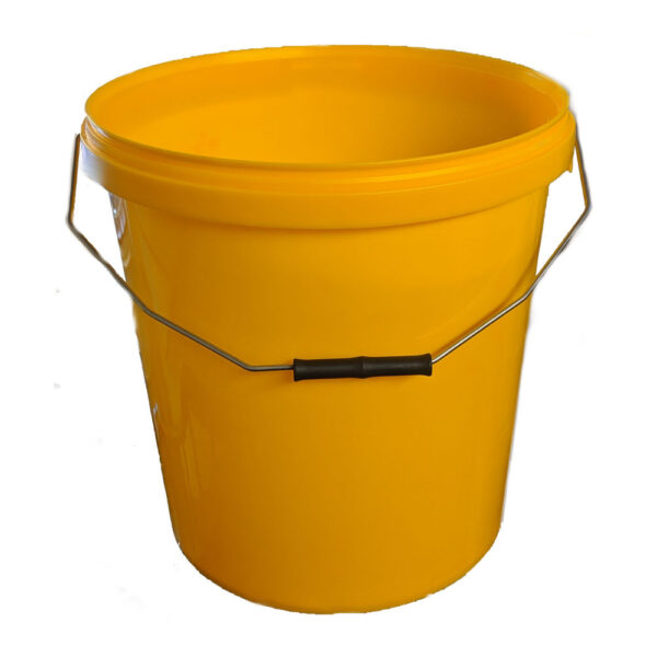 20L Yellow Tamper Evident Plastic Buckets With Lid