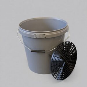 20l Grey Car Detailing Bucket with Grit Guard