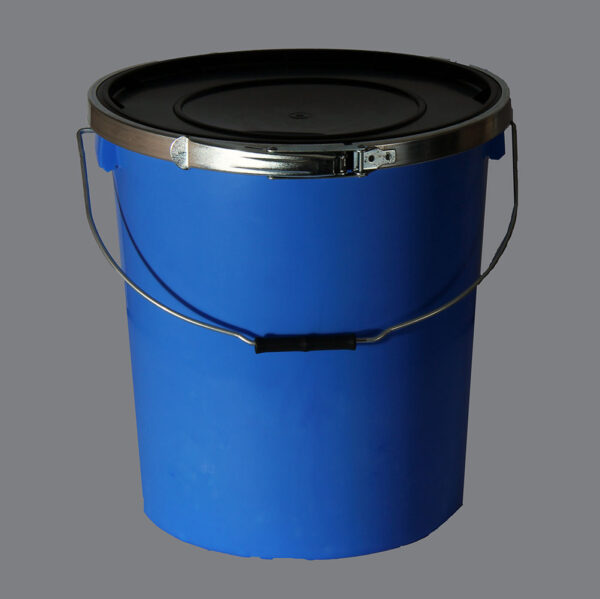 Blue 25L Banded Container With Lid (Inc rubber fitting and metal band)