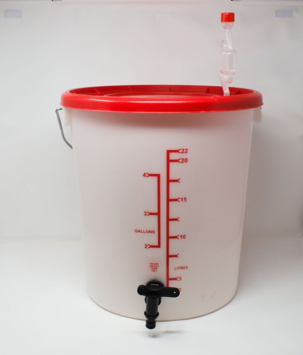 25L Homebrew Buckets with Tap Lid and Airlock