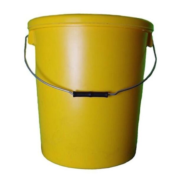 25L Yellow Plastic Buckets With Lid