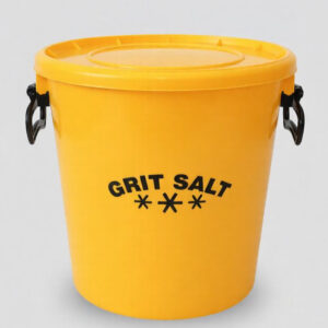 25L Yellow Grit Salt Bucket with Lid