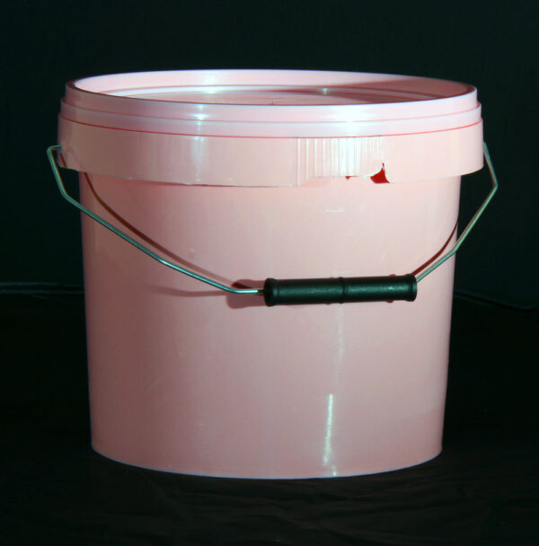 5L Pink Tamper Evident Plastic Buckets With Lid