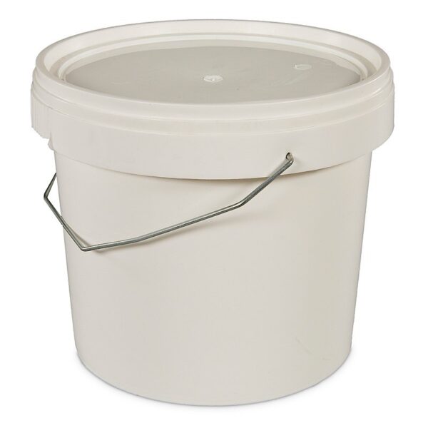 5L White Tamper Evident Plastic Buckets With Lid