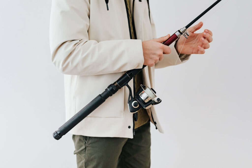 Man using fishing rod